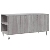 Tavolino Salotto Grigio Sonoma 102x44,5x50 cm Legno Multistrato