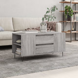 Tavolino Salotto Grigio Sonoma 102x44,5x50 cm Legno Multistrato