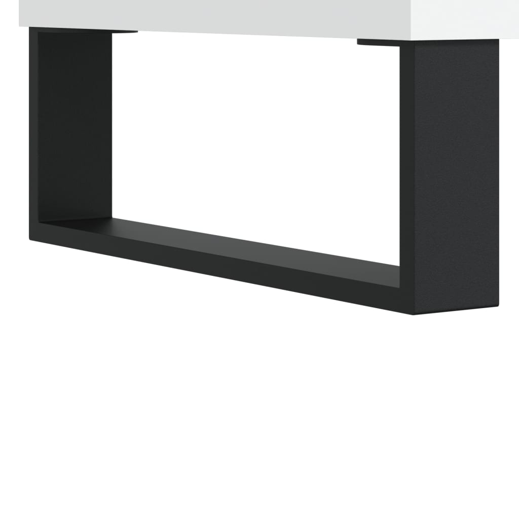 Tavolino da Salotto Bianco 102x44,5x50 cm in Legno Multistrato