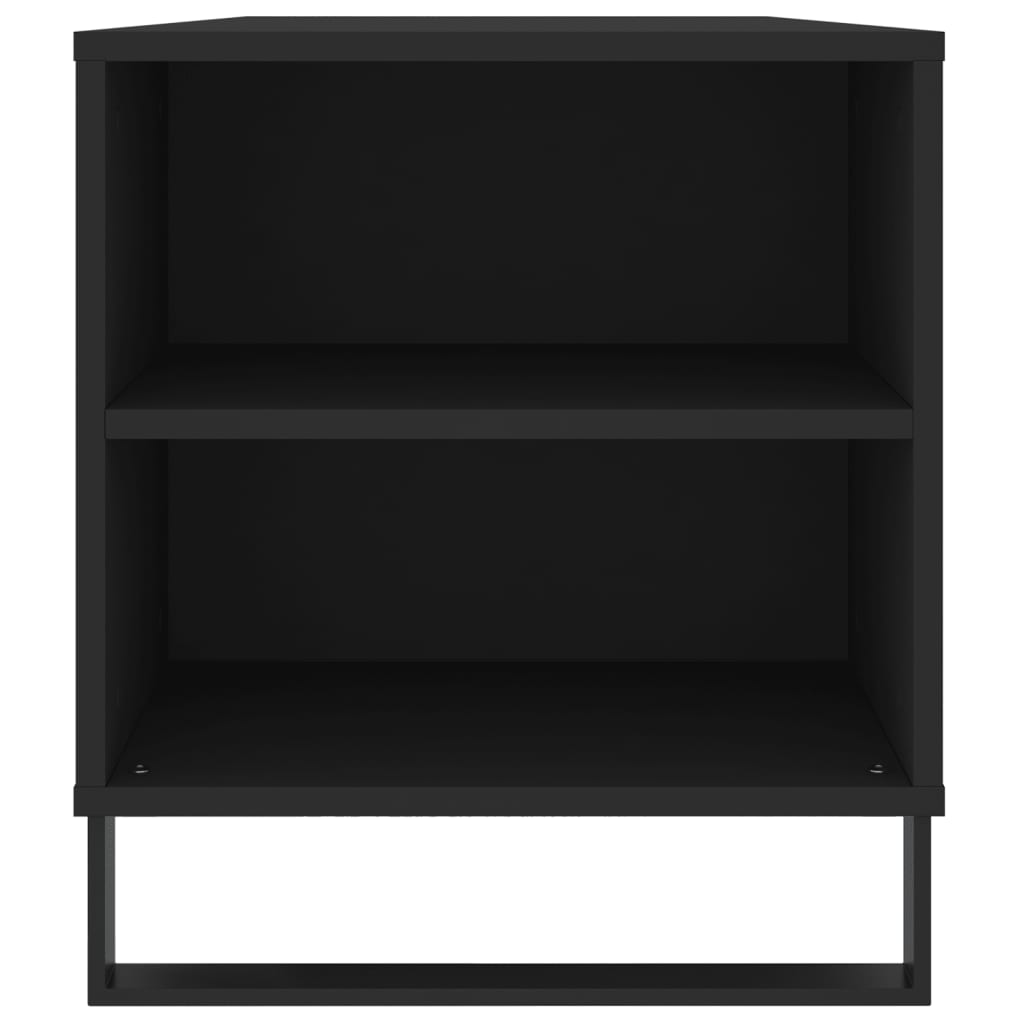 Tavolino da Salotto Nero 102x44,5x50 cm in Legno Multistrato