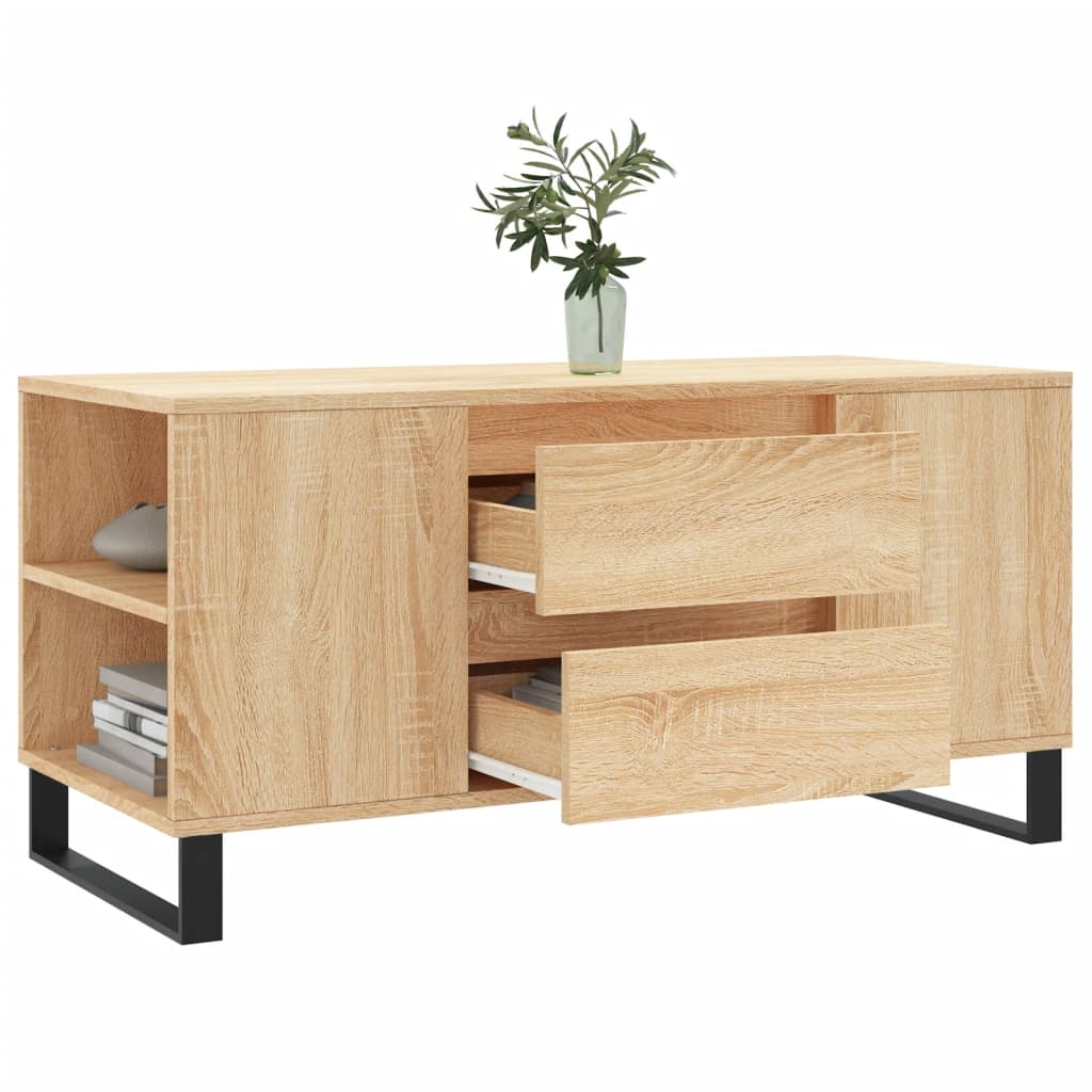 Tavolino Salotto Rovere Sonoma 102x44,5x50 cm Legno Multistrato