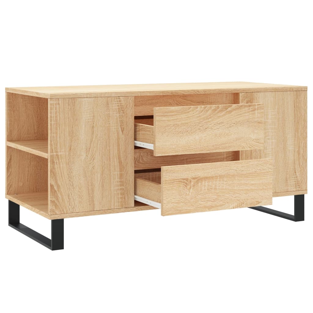 Tavolino Salotto Rovere Sonoma 102x44,5x50 cm Legno Multistrato