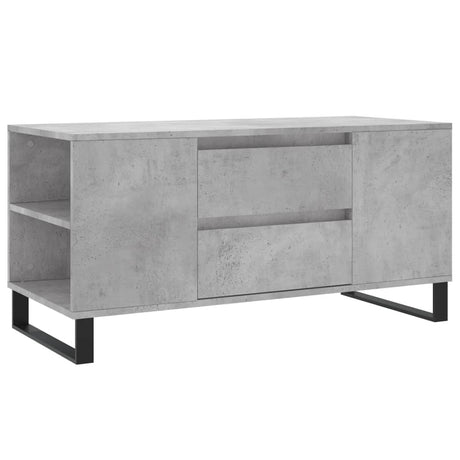 Tavolino Salotto Grigio Cemento 102x44,5x50cm Legno Multistrato