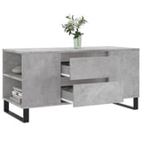 Tavolino Salotto Grigio Cemento 102x44,5x50cm Legno Multistrato