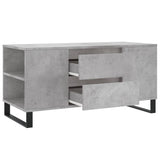 Tavolino Salotto Grigio Cemento 102x44,5x50cm Legno Multistrato