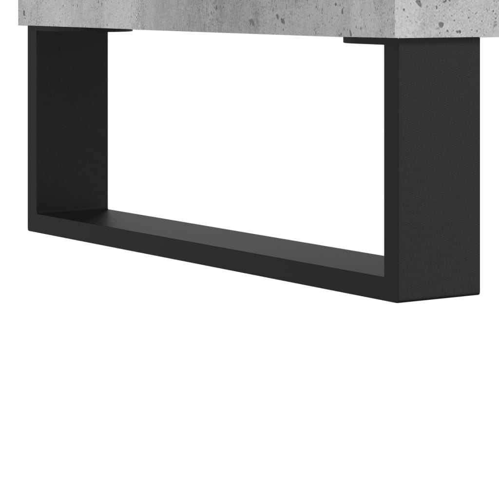 Tavolino Salotto Grigio Cemento 102x44,5x50cm Legno Multistrato