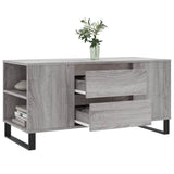 Tavolino Salotto Grigio Sonoma 102x44,5x50 cm Legno Multistrato