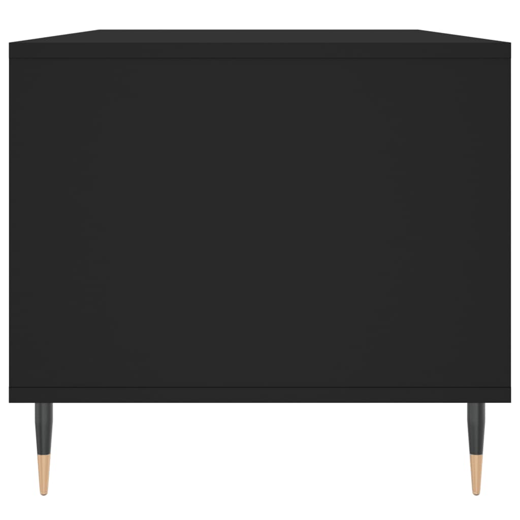 Tavolino da Salotto Nero 90x49x45 cm in Legno Multistrato