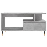 Tavolino Salotto Grigio Cemento 90x49x45 cm Legno Multistrato