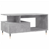 Tavolino Salotto Grigio Cemento 90x49x45 cm Legno Multistrato