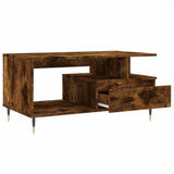 Tavolino da Salotto Rovere Fumo 90x49x45 cm Legno Multistrato