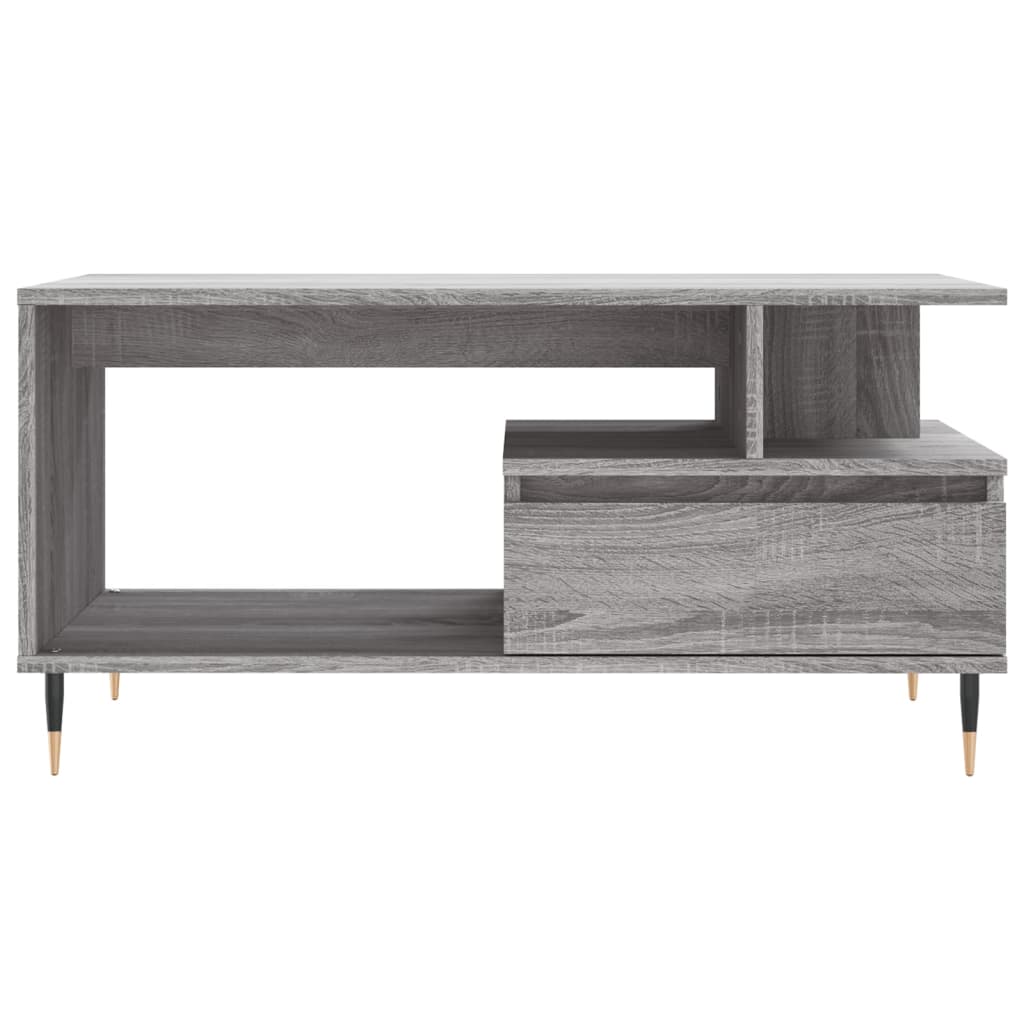 Tavolino da Salotto Grigio Sonoma 90x49x45 cm Legno Multistrato