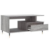 Tavolino da Salotto Grigio Sonoma 90x49x45 cm Legno Multistrato