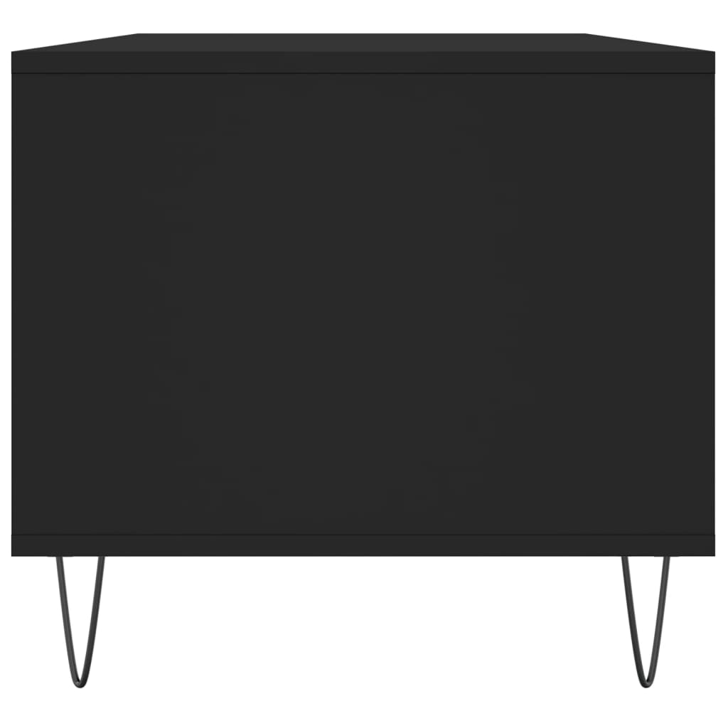 Tavolino da Salotto Nero 90x49x45 cm in Legno Multistrato