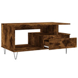 Tavolino da Salotto Rovere Fumo 90x49x45 cm Legno Multistrato