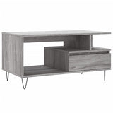 Tavolino da Salotto Grigio Sonoma 90x49x45 cm Legno Multistrato