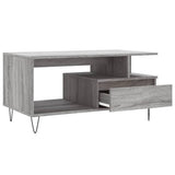 Tavolino da Salotto Grigio Sonoma 90x49x45 cm Legno Multistrato