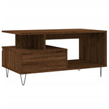 Tavolino Salotto Rovere Marrone 90x49x45 cm Legno Multistrato