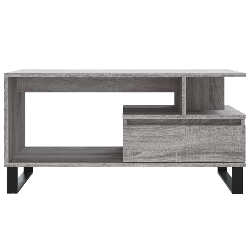 Tavolino da Salotto Grigio Sonoma 90x49x45 cm Legno Multistrato