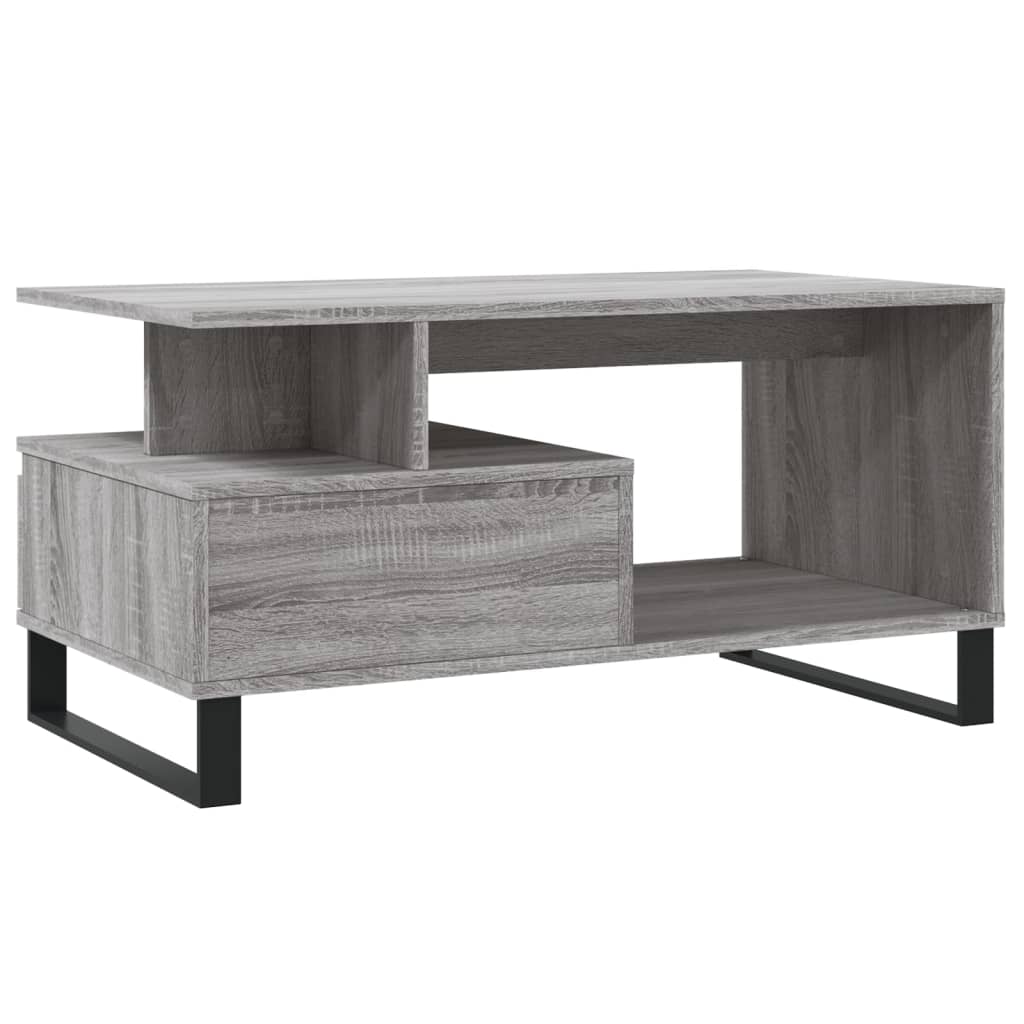 Tavolino da Salotto Grigio Sonoma 90x49x45 cm Legno Multistrato