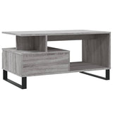 Tavolino da Salotto Grigio Sonoma 90x49x45 cm Legno Multistrato