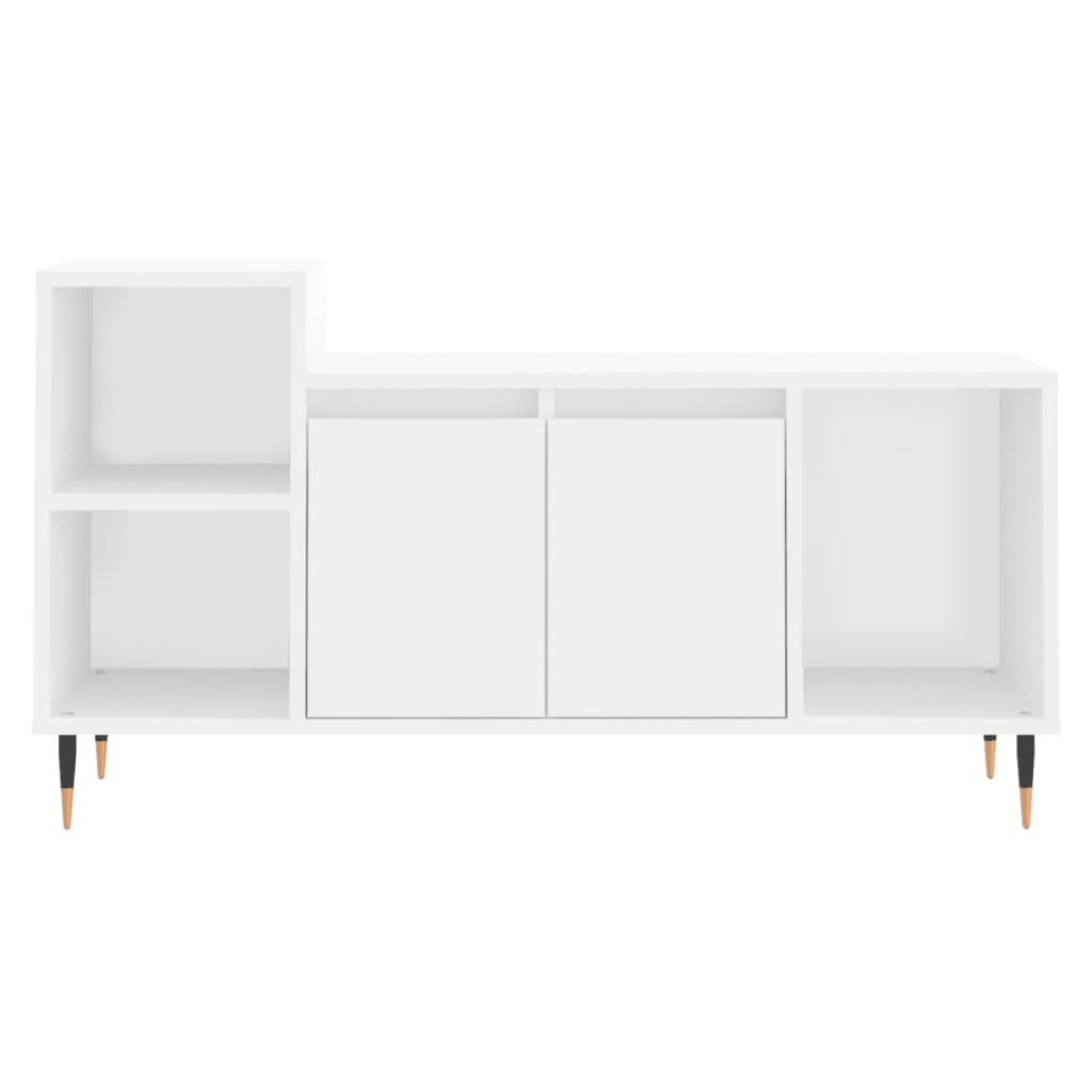 Mobile Porta TV Bianco 100x35x55 cm in Legno Multistrato