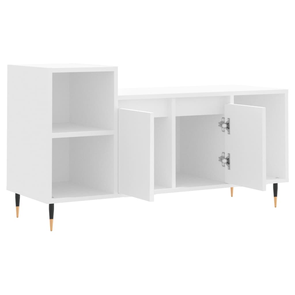 Mobile Porta TV Bianco 100x35x55 cm in Legno Multistrato