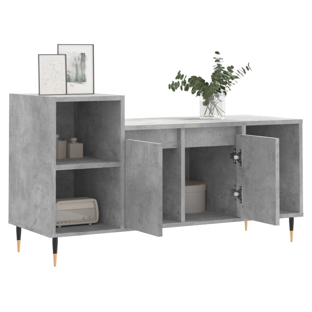 Mobile per TV Grigio Cemento 100x35x55 cm Legno Multistrato