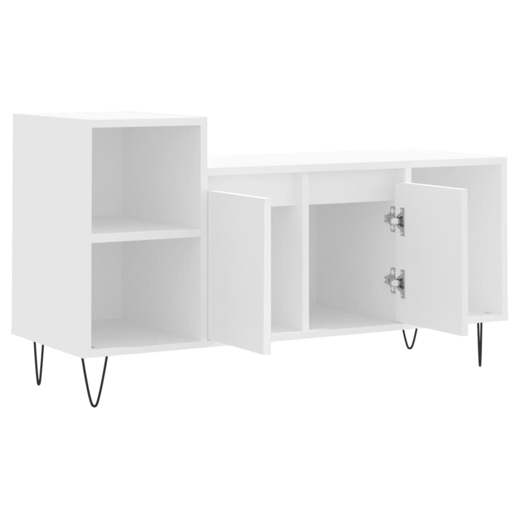 Mobile Porta TV Bianco 100x35x55 cm in Legno Multistrato