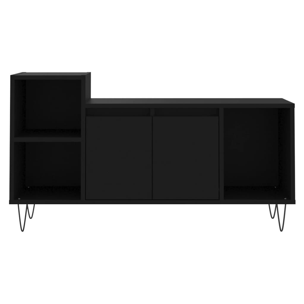 Mobile Porta TV Nero 100x35x55 cm in Legno Multistrato