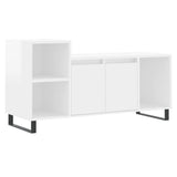 Mobile Porta TV Bianco Lucido 100x35x55 cm in Legno Multistrato