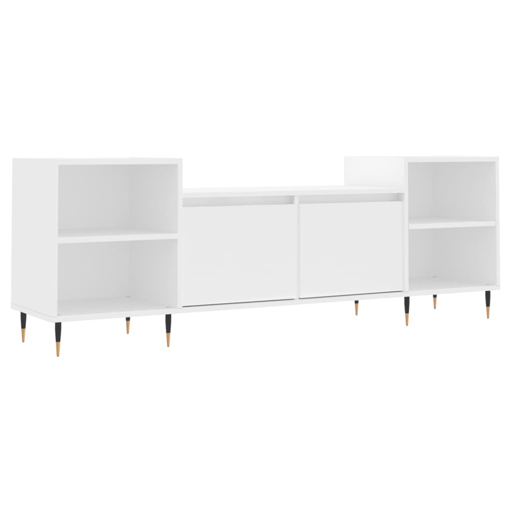 Mobile Porta TV Bianco 160x35x55 cm in Legno Multistrato