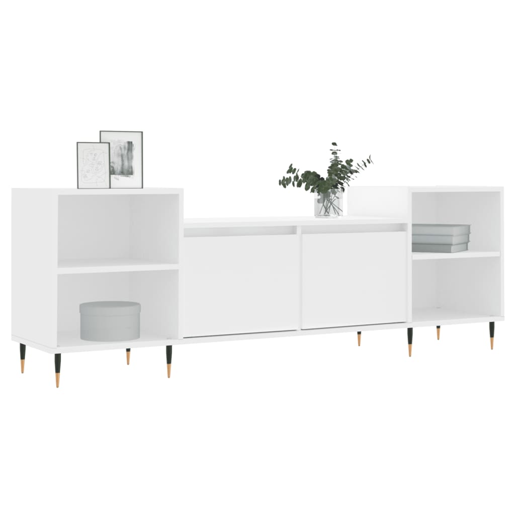 Mobile Porta TV Bianco 160x35x55 cm in Legno Multistrato