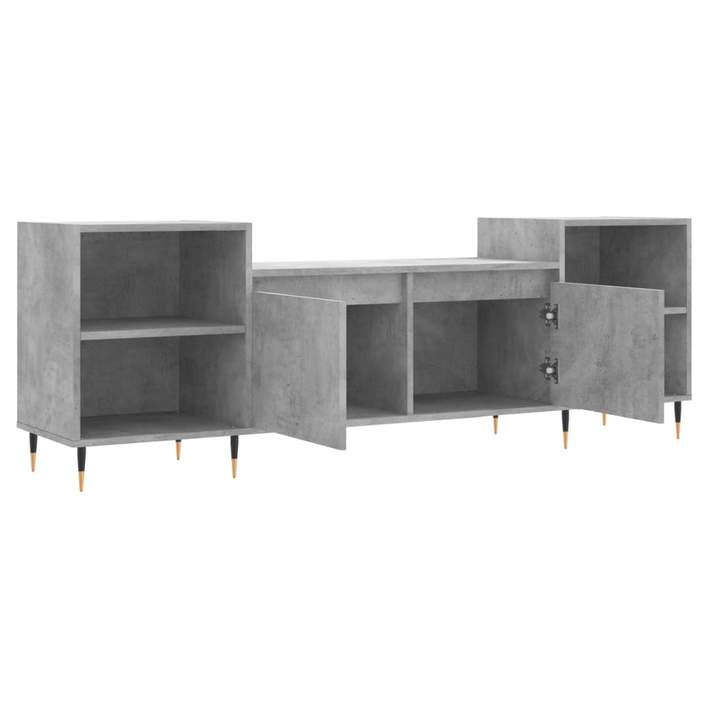 Mobile per TV Grigio Cemento 160x35x55 cm Legno Multistrato