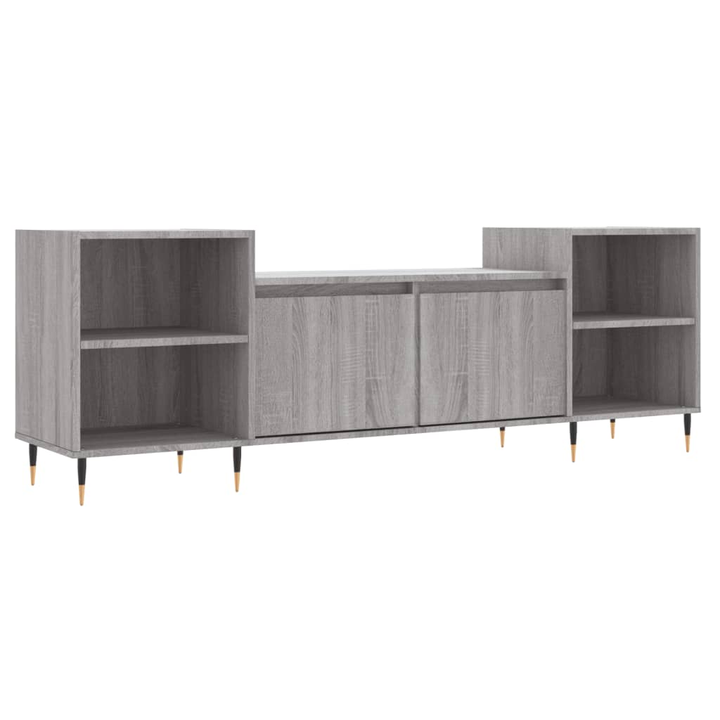 Mobile TV Grigio Sonoma 160x35x55 cm in Legno Multistrato