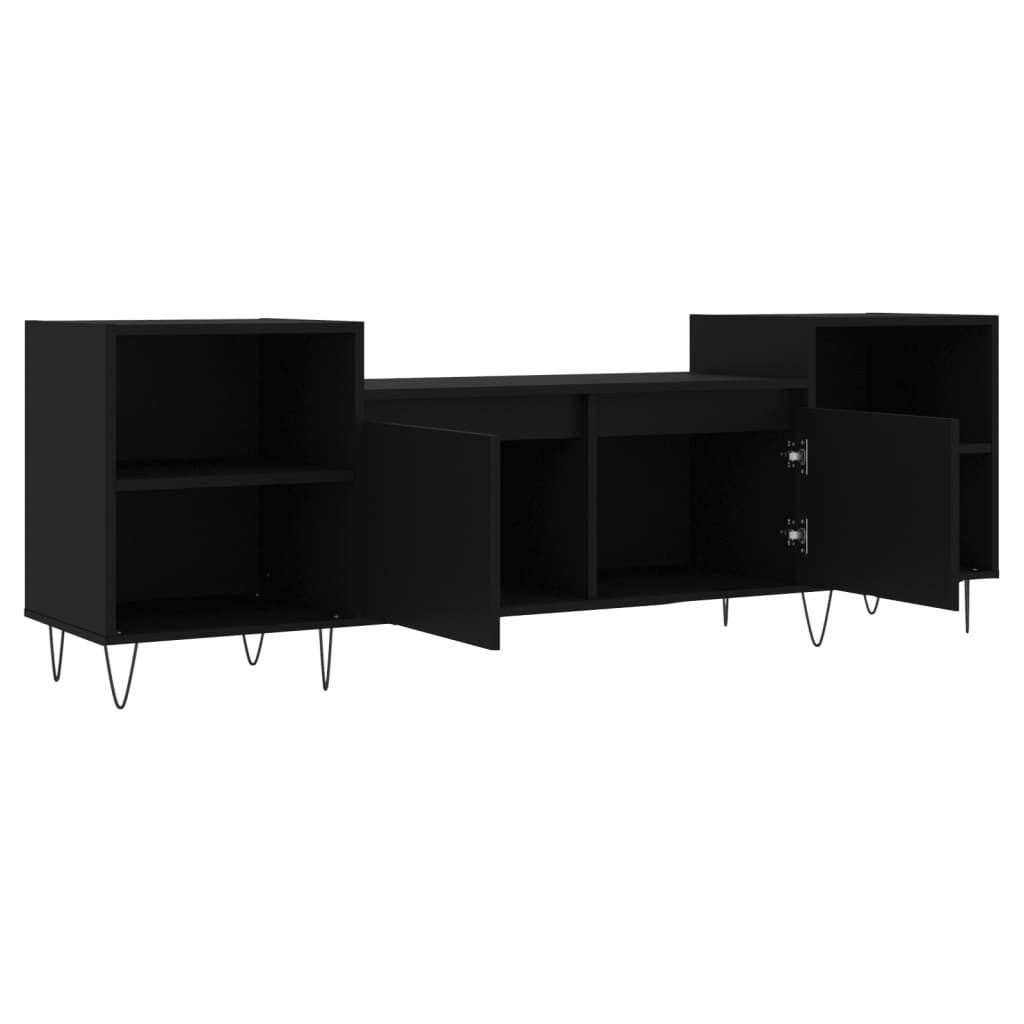 Mobile Porta TV Nero 160x35x55 cm in Legno Multistrato