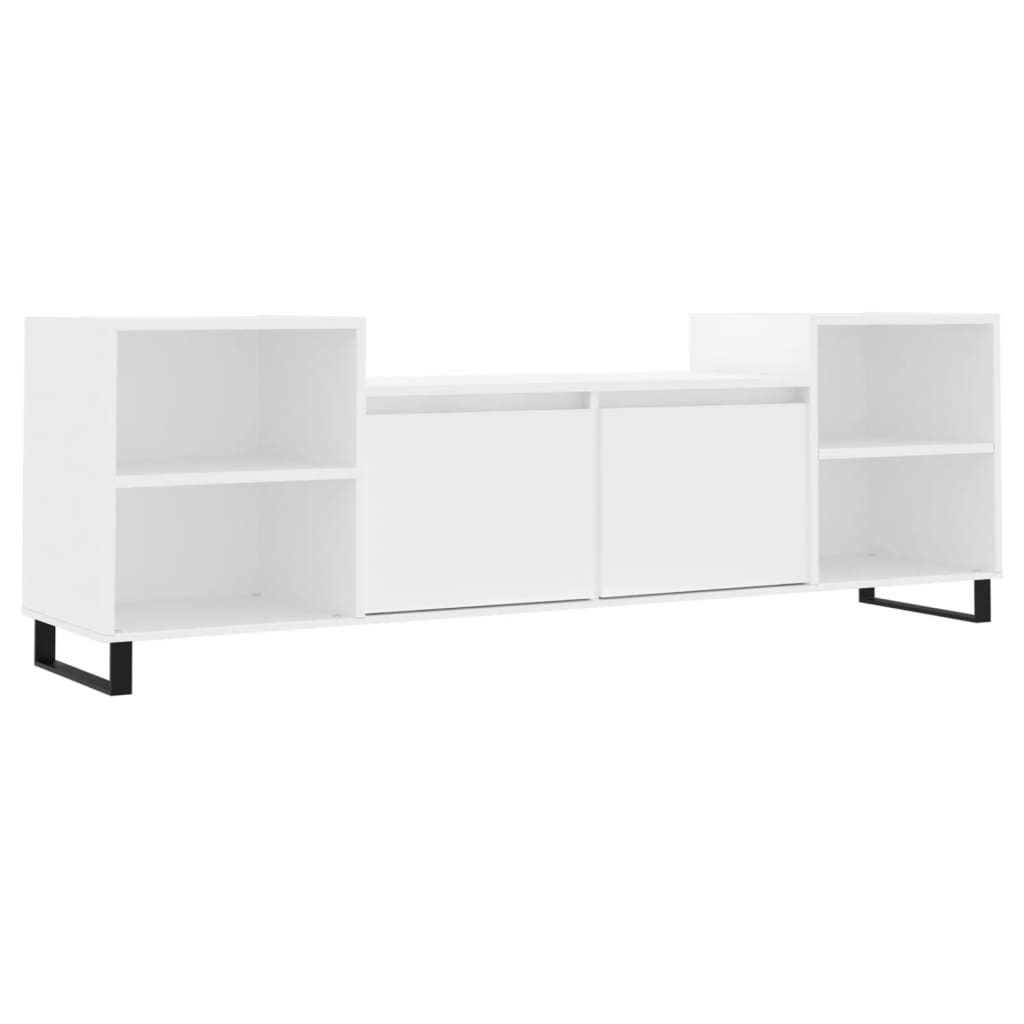 Mobile Porta TV Bianco 160x35x55 cm in Legno Multistrato