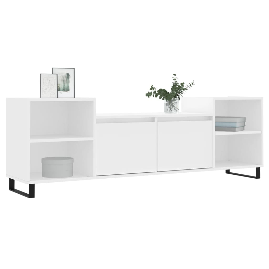 Mobile Porta TV Bianco 160x35x55 cm in Legno Multistrato