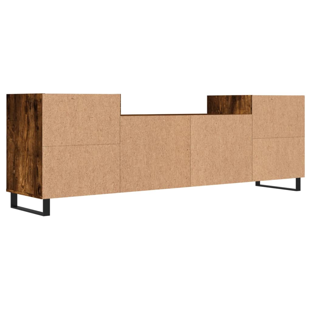 Mobile TV Rovere Fumo 160x35x55 cm in Legno Multistrato