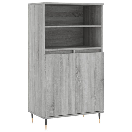 Credenza Grigio Sonoma 60x36x110 cm in Legno Multistrato