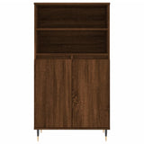 Credenza Rovere Marrone 60x36x110 cm in Legno Multistrato