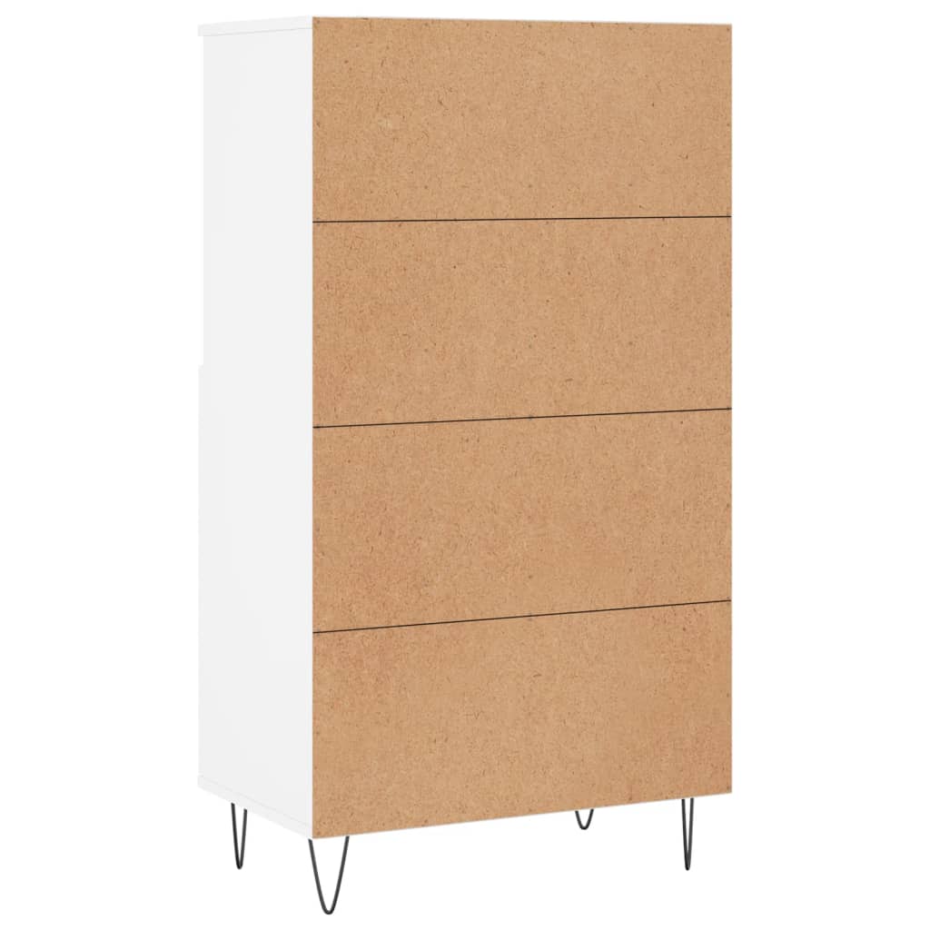 Credenza Alta Bianca 60x36x110 cm in Legno Multistrato