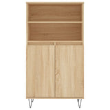 Credenza Rovere Sonoma 60x36x110 cm in Legno Multistrato