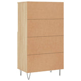 Credenza Rovere Sonoma 60x36x110 cm in Legno Multistrato