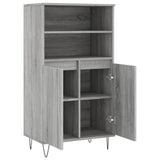 Credenza Grigio Sonoma 60x36x110 cm in Legno Multistrato