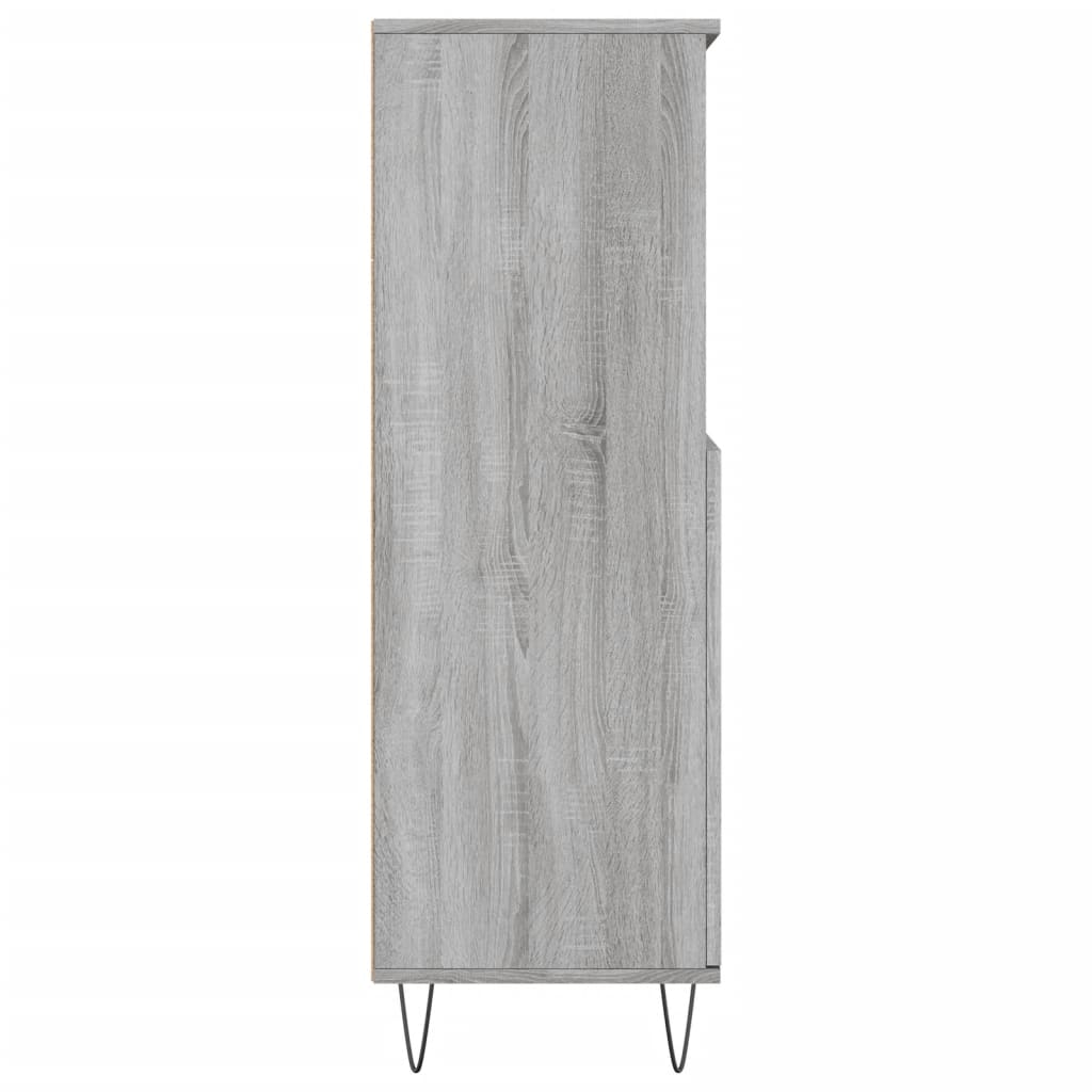 Credenza Grigio Sonoma 60x36x110 cm in Legno Multistrato