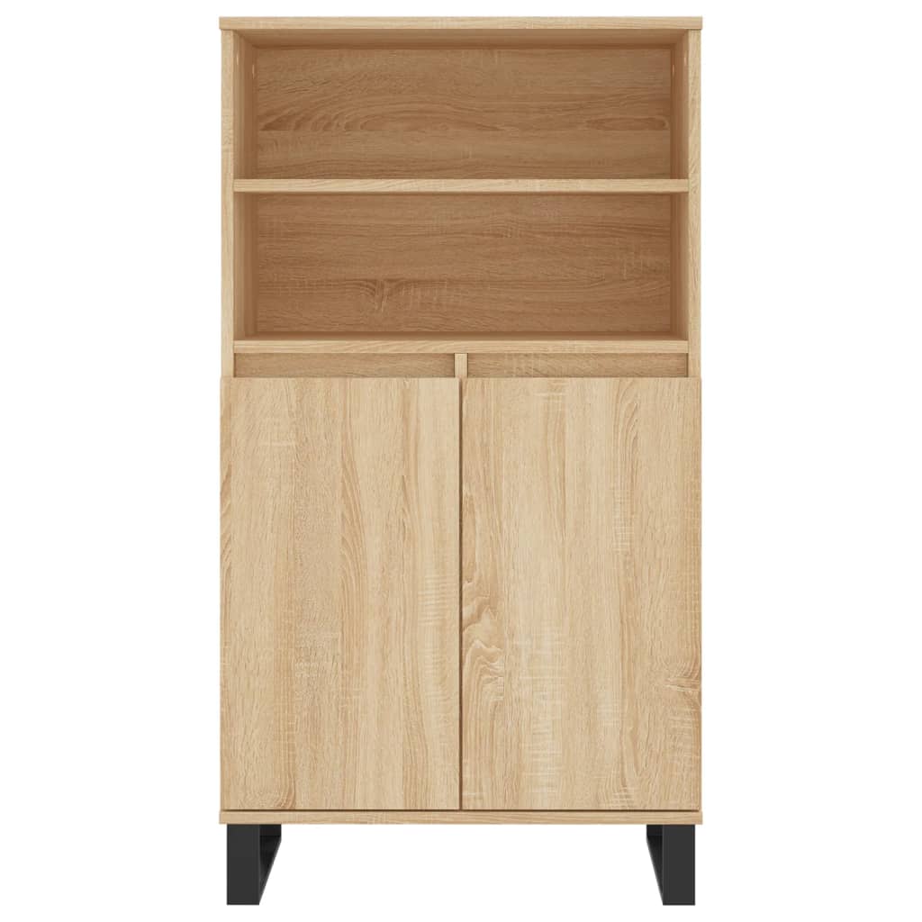 Credenza Rovere Sonoma 60x36x110 cm in Legno Multistrato