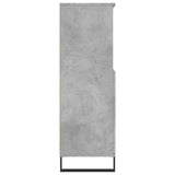 Credenza Grigio Cemento 60x36x110 cm in Legno Multistrato