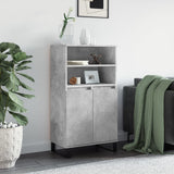 Credenza Grigio Cemento 60x36x110 cm in Legno Multistrato