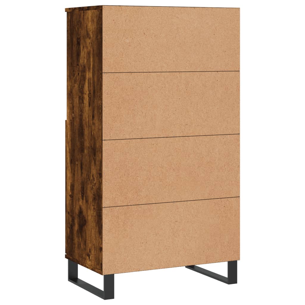 Credenza Rovere Fumo 60x36x110 cm in Legno Multistrato